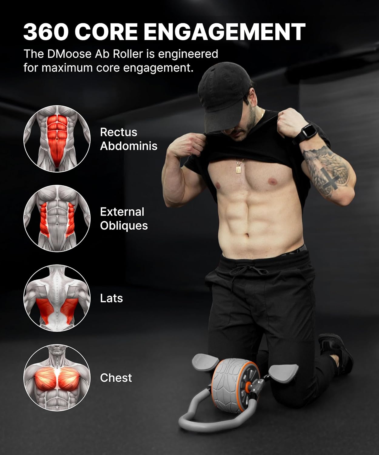 DMoose Fitness Ab Roller Wheel - Ab Roller Wheel With Elbow Support review and price